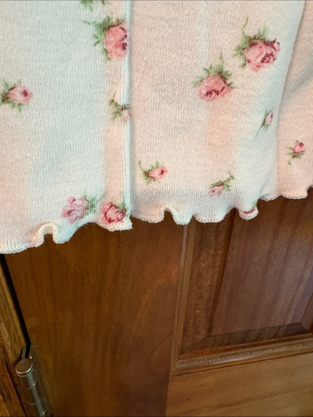 Ralph Lauren Cream Long-Sleeve Floral Pajama Top - Picture 7 of 7
